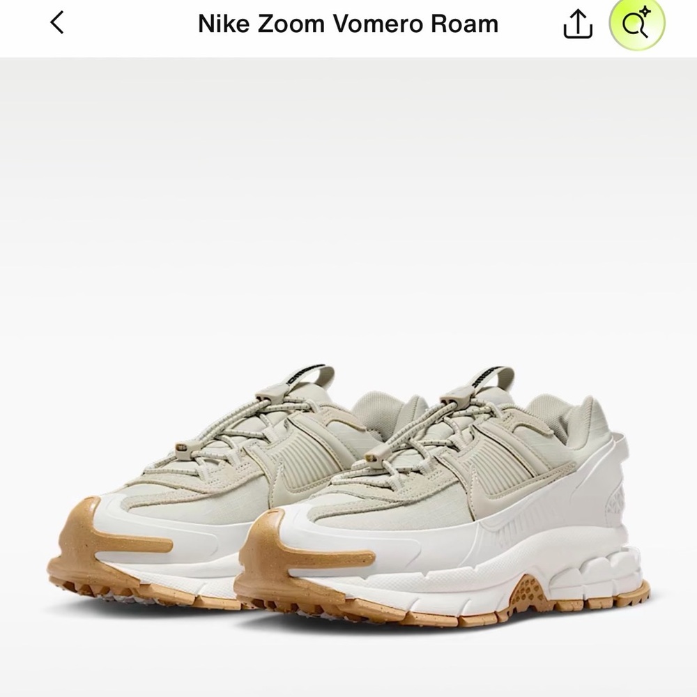 Nike Zoom Vomero Sneakers in Cream and Tan